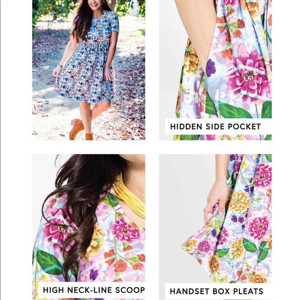 🌝 *NWOT* Lularoe Amelia Dress - L - Picture 6 of 7